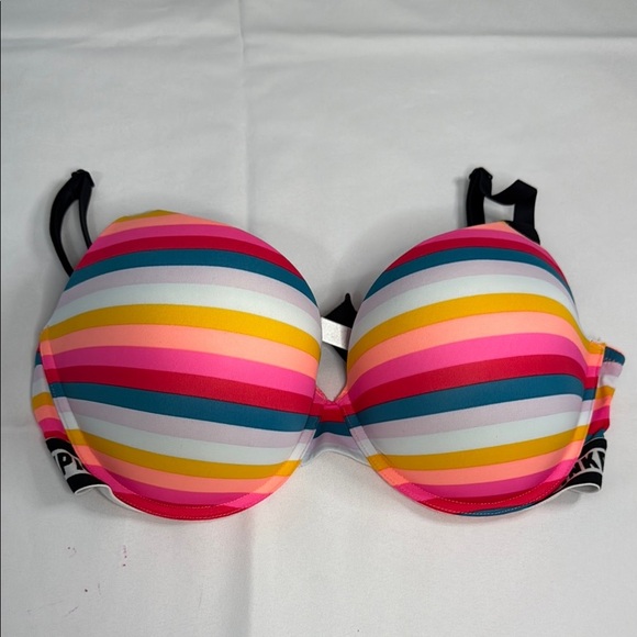 PINK Victoria's Secret Pink and Yellow Bra with Underwire Support - Picture 1 of 5